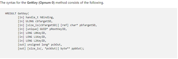 GetKey method