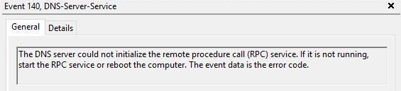 Figure 5: Error log generated after restart operation