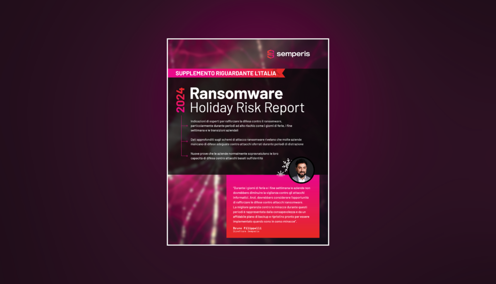 2024 Ransomware Holiday Risk Report: Supplemento Riguardante l’Italia